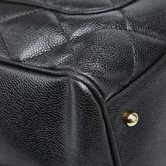 CHANEL Matelasse Coco Mark Chain Boston Bag in Black Caviar Skin for Women - Picture 7 of 13